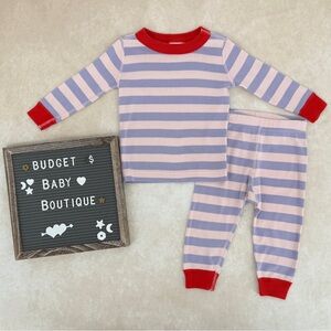 Hanna Andersson Pink and Purple Striped Kids Pajamas